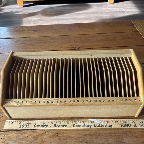 Vtg wooden mail holder - holder, 32